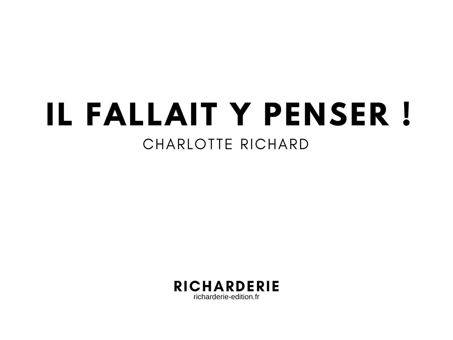 Livre - Il fallait y penser - Vinaigrette