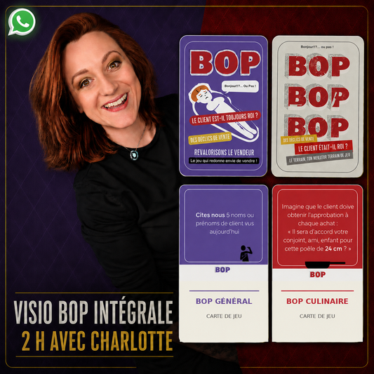 Visio BOP Intégrale — 2 h avec Charlotte via WhatsApp
